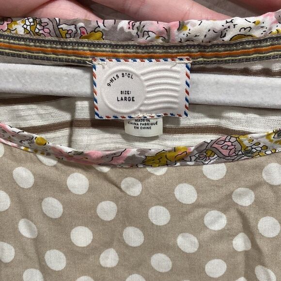 💥BOGO💥 Postmark Anthropologie White & Tan Farrago Tunic Top Size Large - Picture 4 of 9